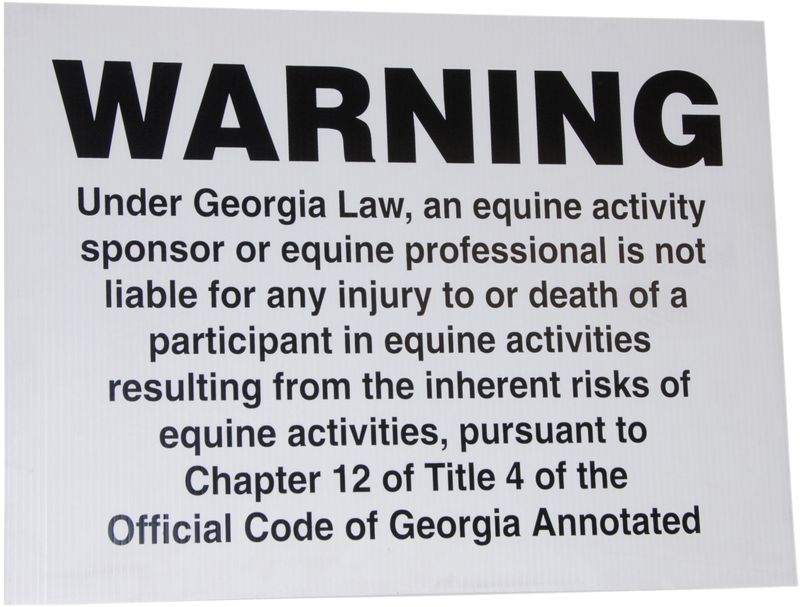 State-Equine-Liability-Signs