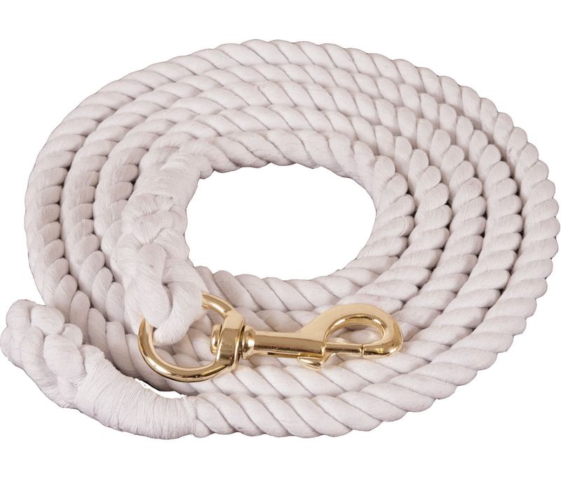 White Cotton Lead Rope, 5/8" x 10' Jeffers