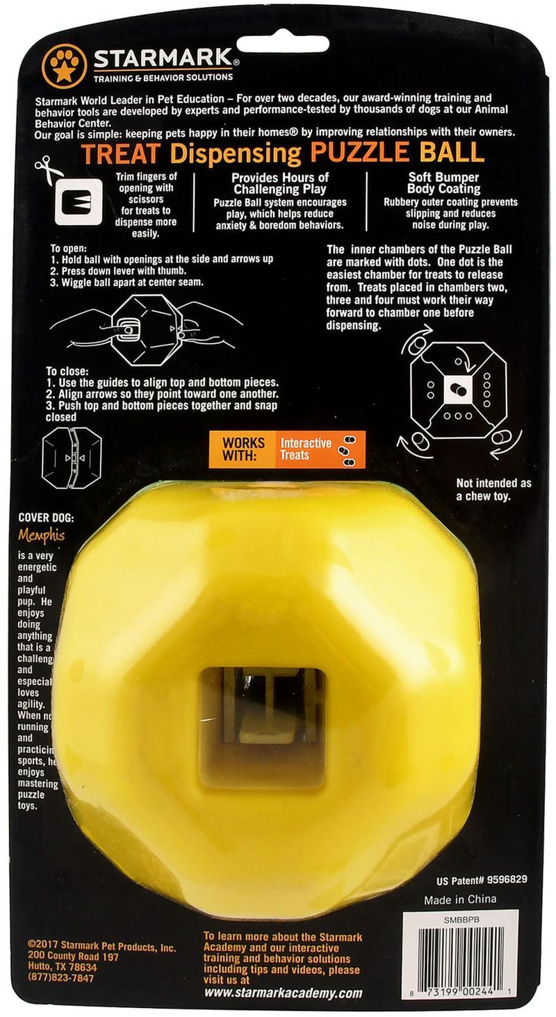 Starmark Treat Dispensing Chew Ball Dog Toy