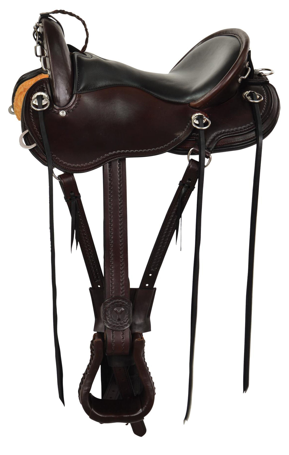 Julie Goodnight Custom Cascade Crossover Trail Saddle, Regular Tree, Walnut  - Jeffers Pet | Pet Supplies, Horse Supplies, Farm Supplies & Pharmacy