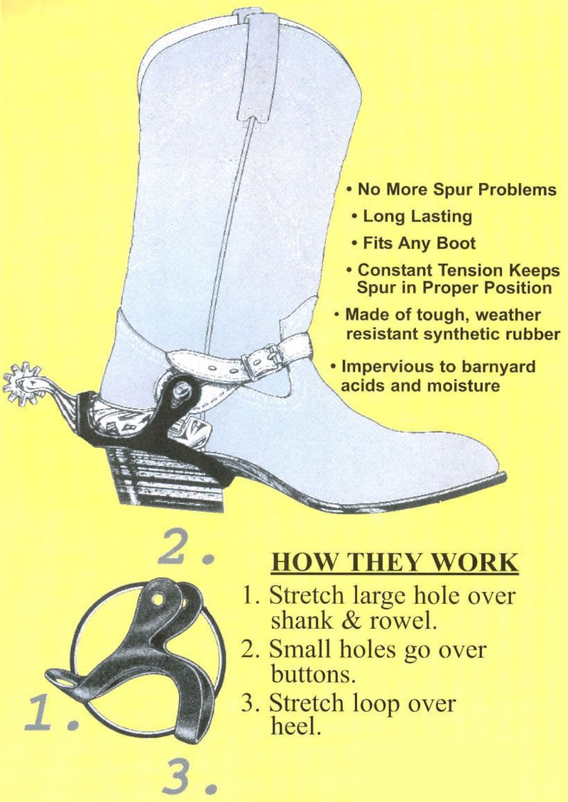 Horse Spur Tie Downs, Synthetic Rubber Jeffers
