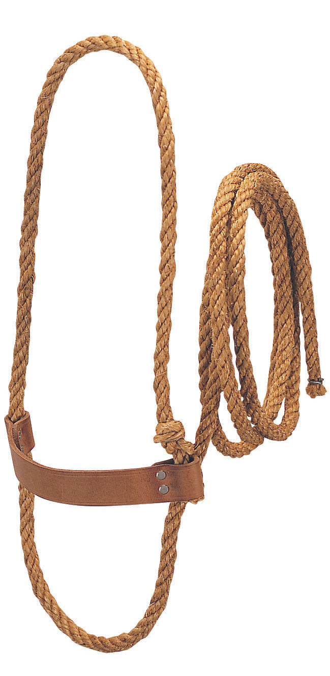 Economy-Rope-Halter-w-Leather-Nose-Band