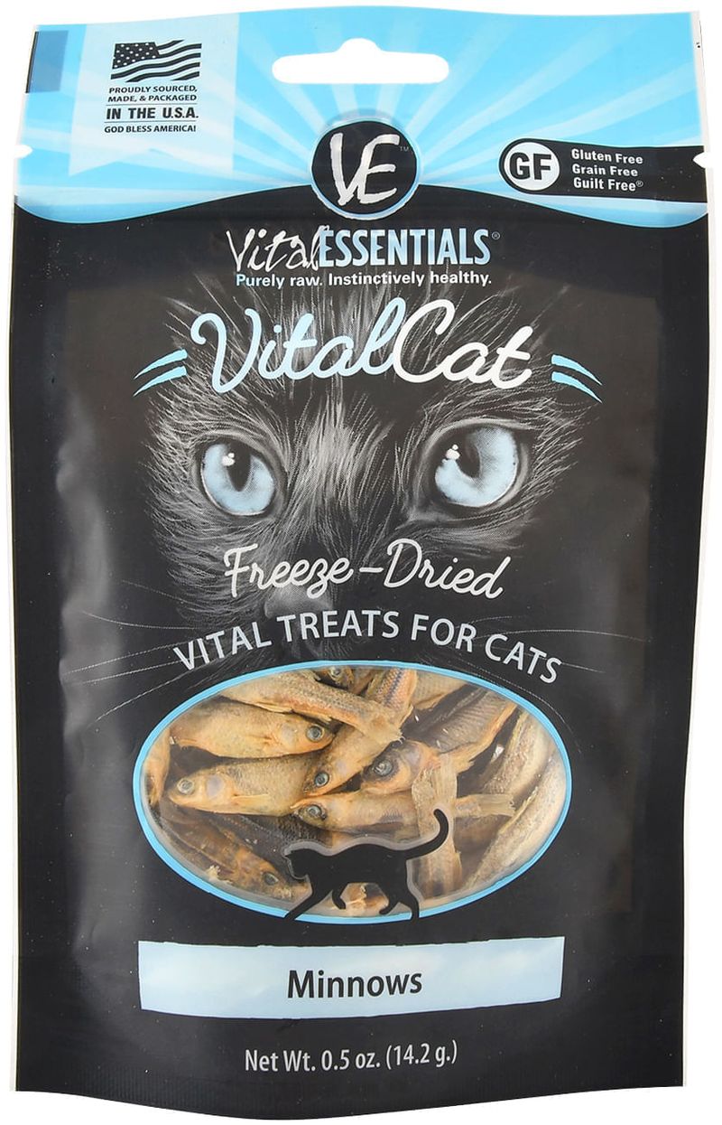  Vital Cat Freeze-Dried All-Natural Minnows Cat Treats, 0.5 oz.  : Pet Supplies