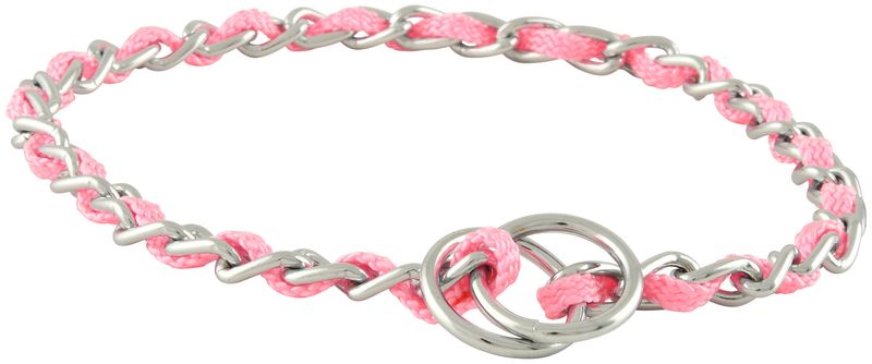 Pink chain dog deals collar