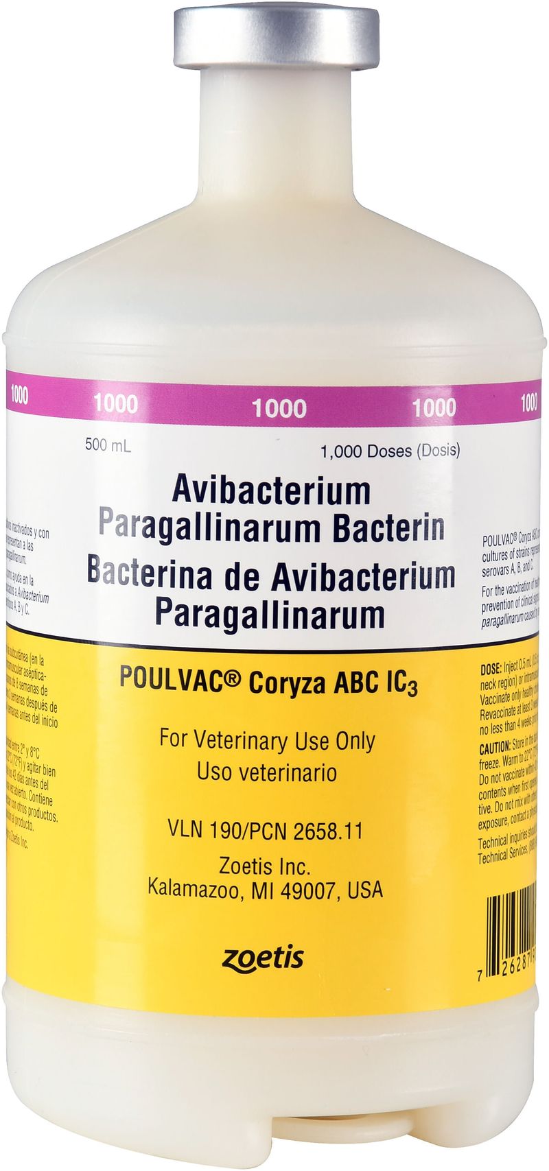 POULVAC®-Coryza-ABC-IC3--Haemophilus-Paragallinarum-Bacterin--500-mL
