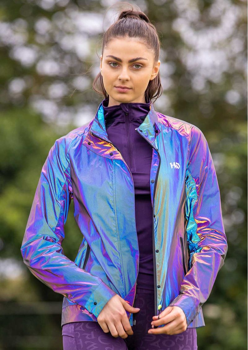 Holographic Windbreaker Reflective Rainbow Jacket