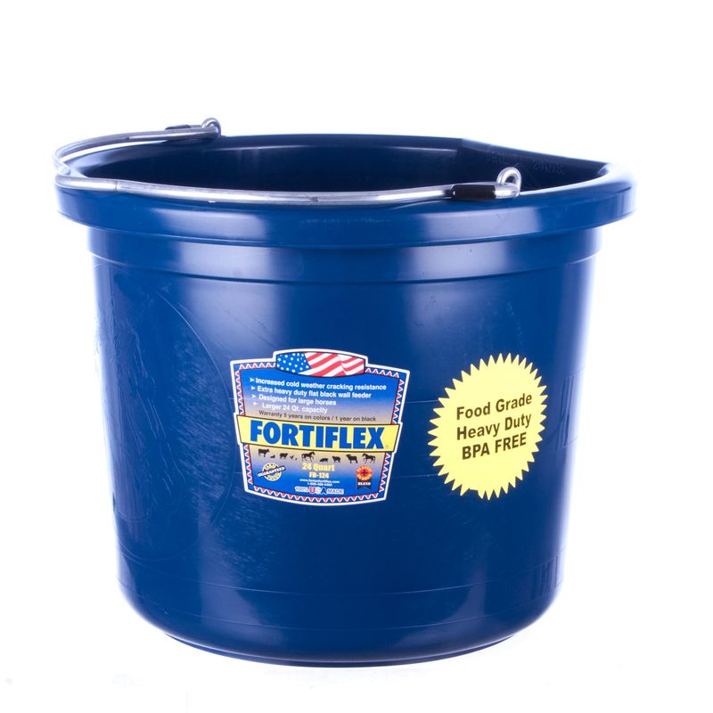Fortiflex Flatback Buckets, 24 qt (6 gallon) - Jeffers