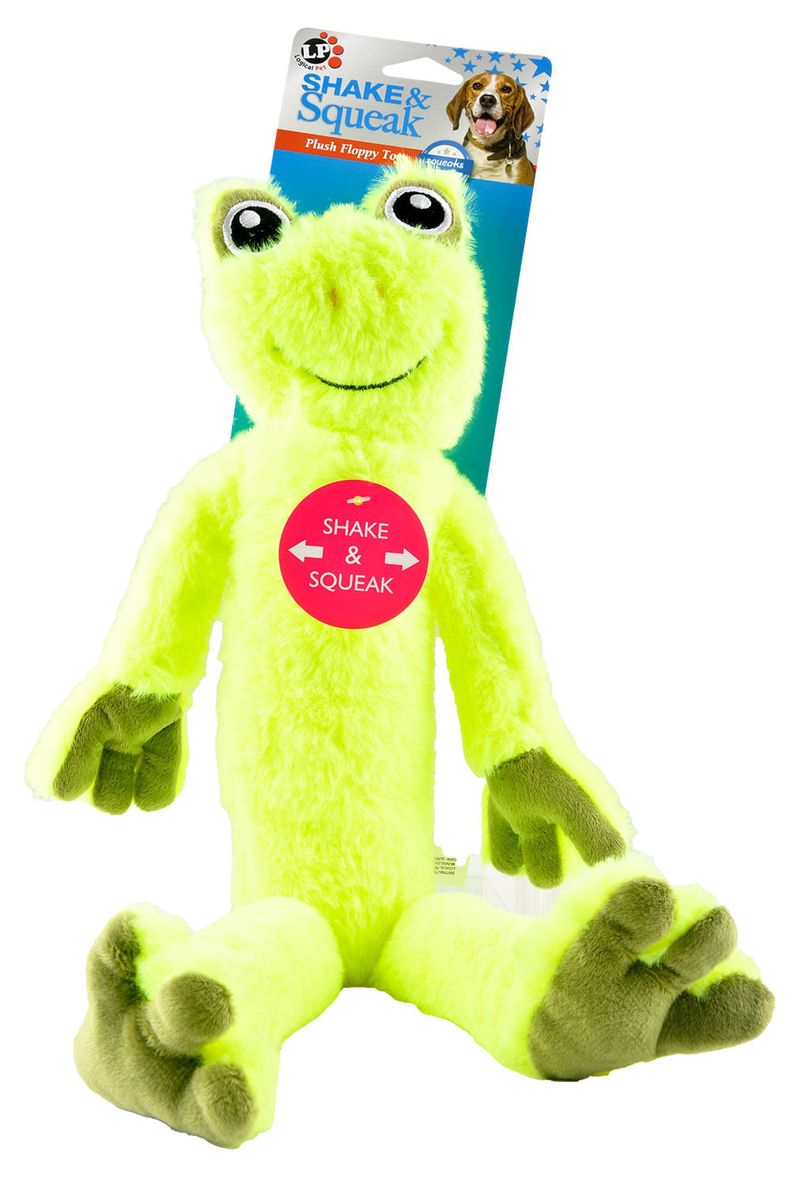 Shake---Squeak-Frogz-Dog-Toy-Assorted-Neon