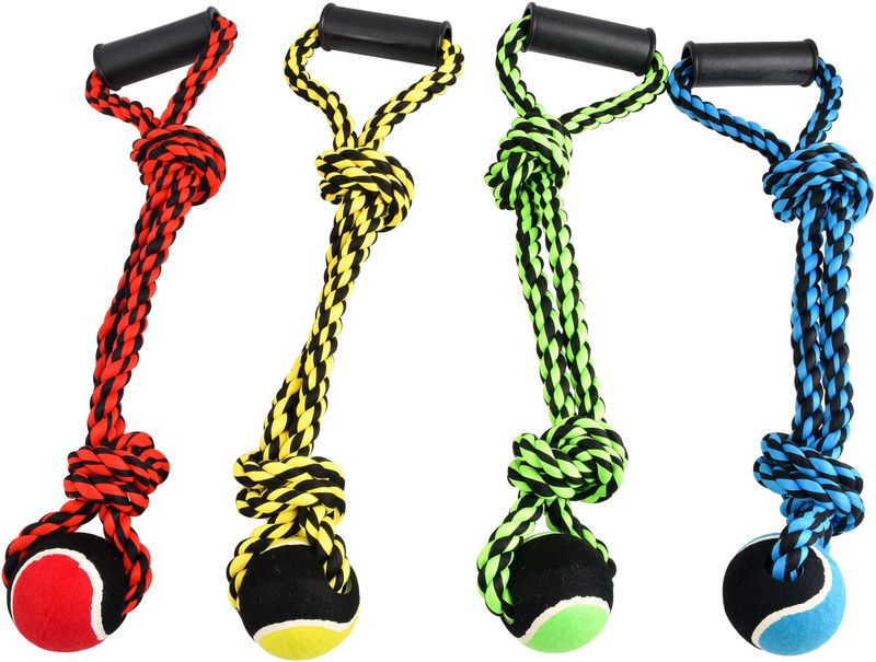 Tennis ball on a rope dog toy sale