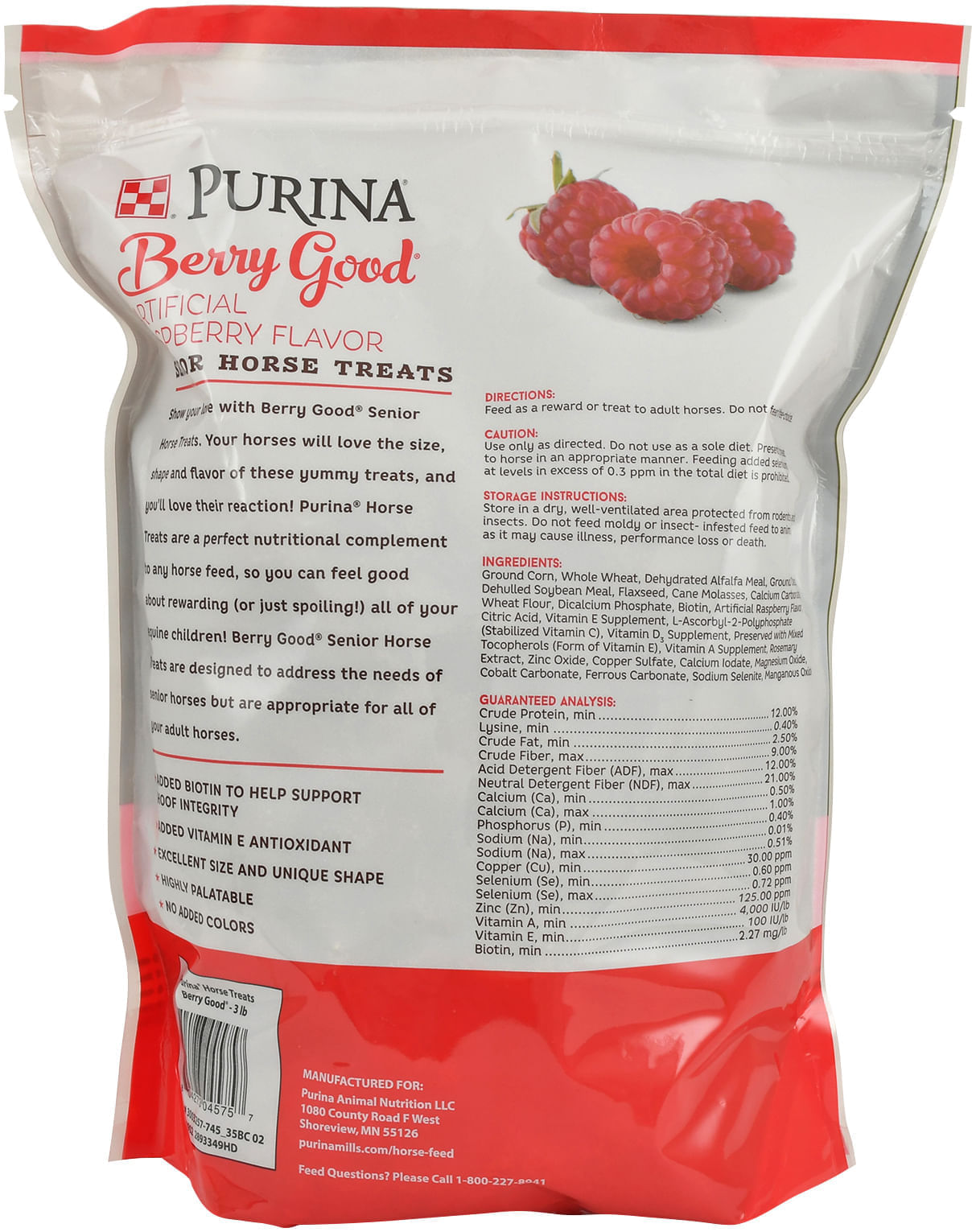 Purina Berry Good Senior Horse Treats, 3 lb Jeffers