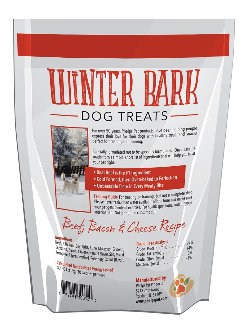 Winter Bark Dog Treats, Beef/Bacon/Cheese Jeffers