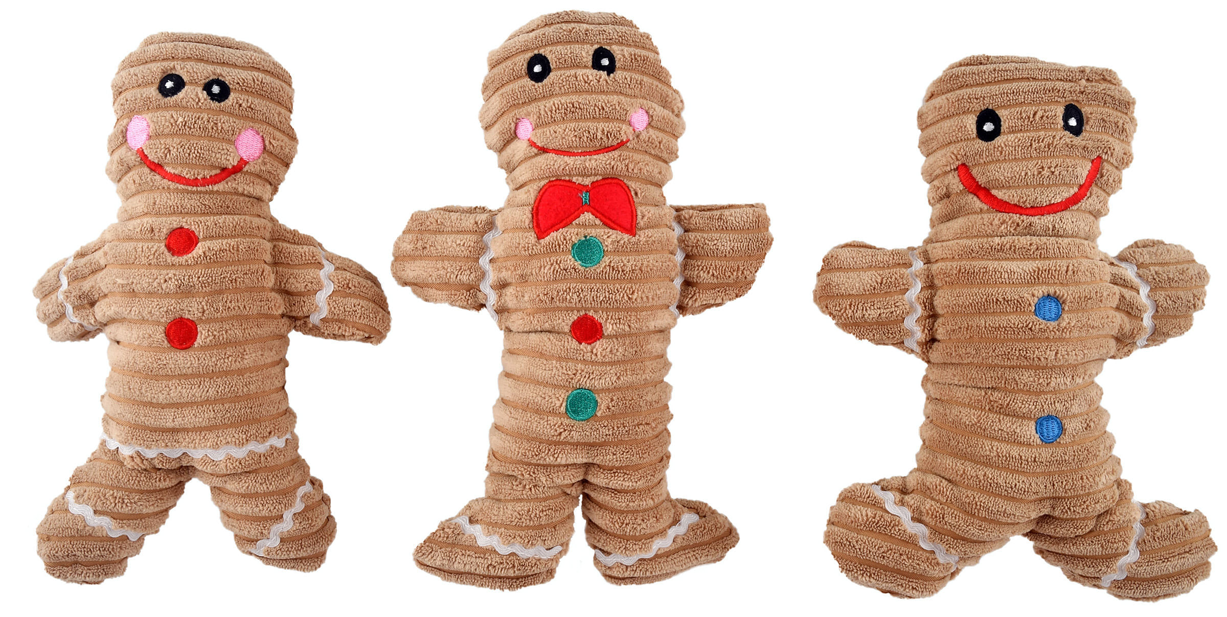 Corduroy Gingerbread Man Dog Toy Jeffers