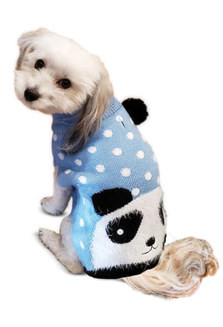Panda-Motif-Dog-Sweater