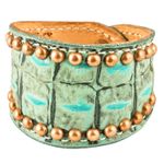 Turquoise-Gator-Cuff-with-Brass-Spots
