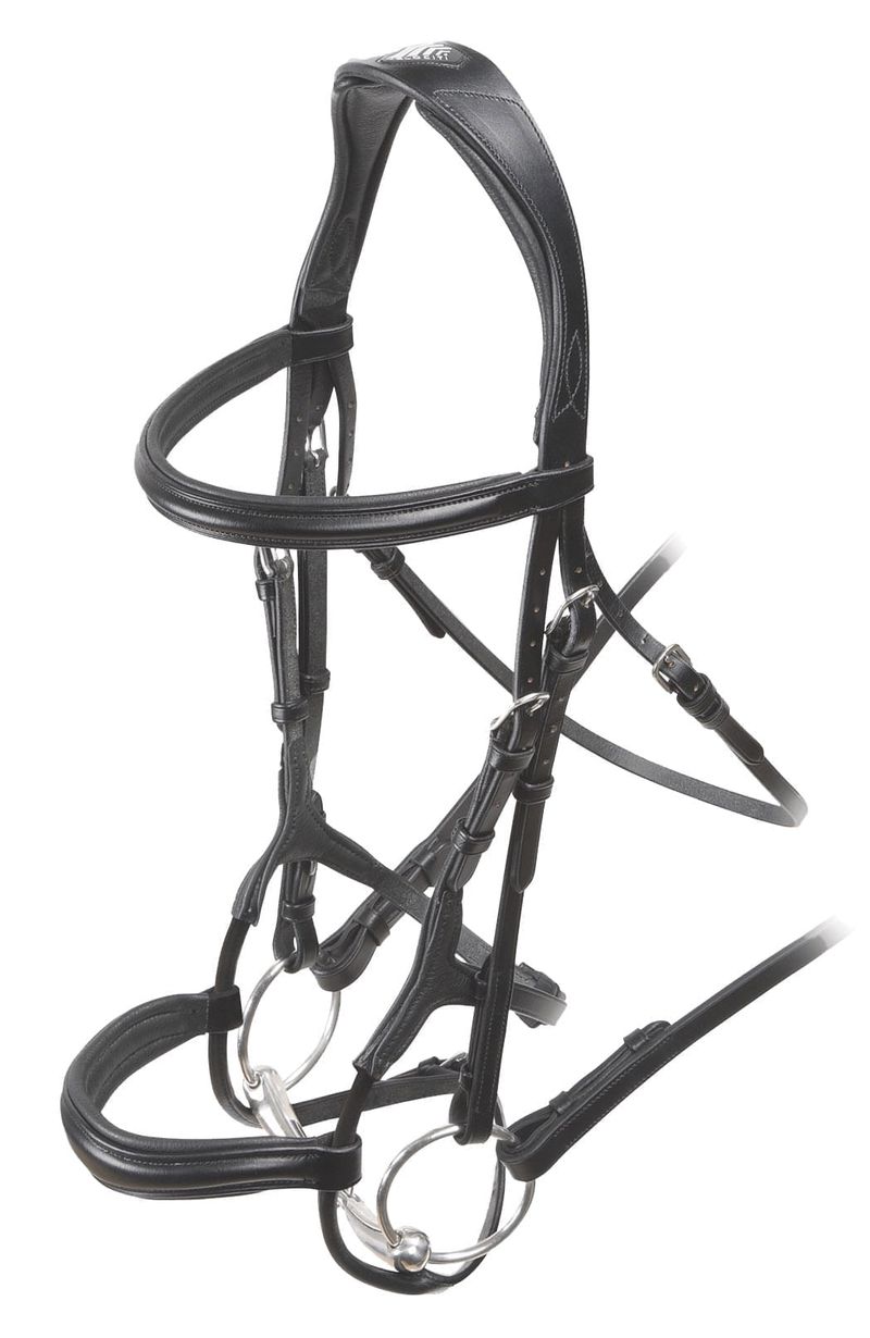 Velociti-Rolled-Padded-Cavesson-Bridle