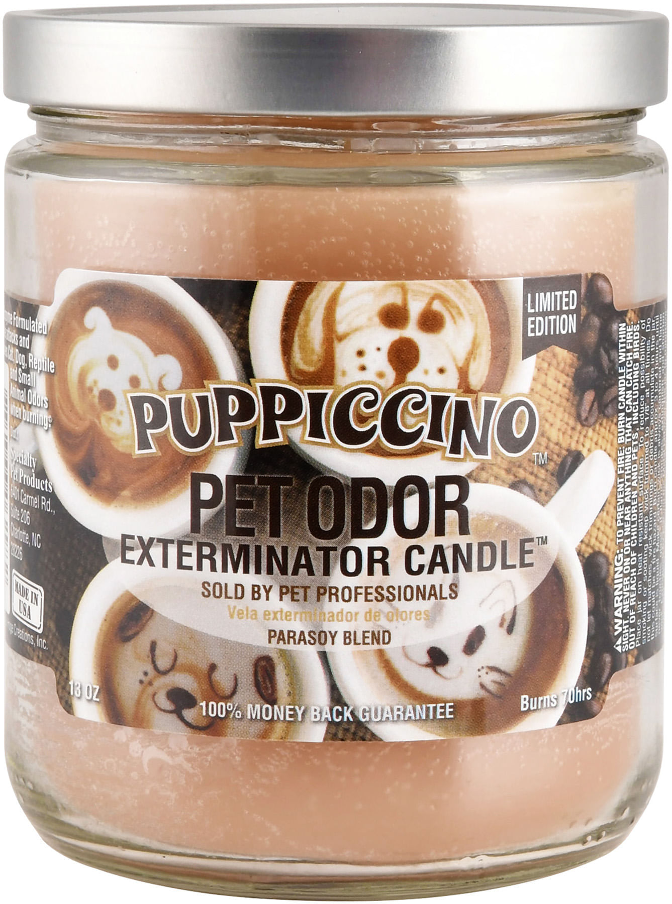 Pet Odor Exterminator Candle, Pupiccino Jeffers