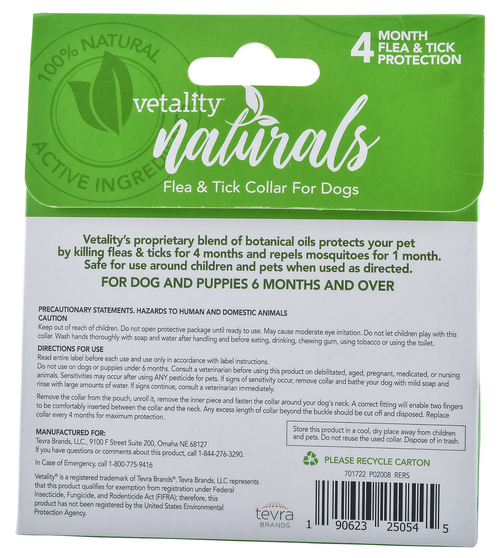 Vetality Naturals Flea & Tick Collar for Dogs - Jeffers