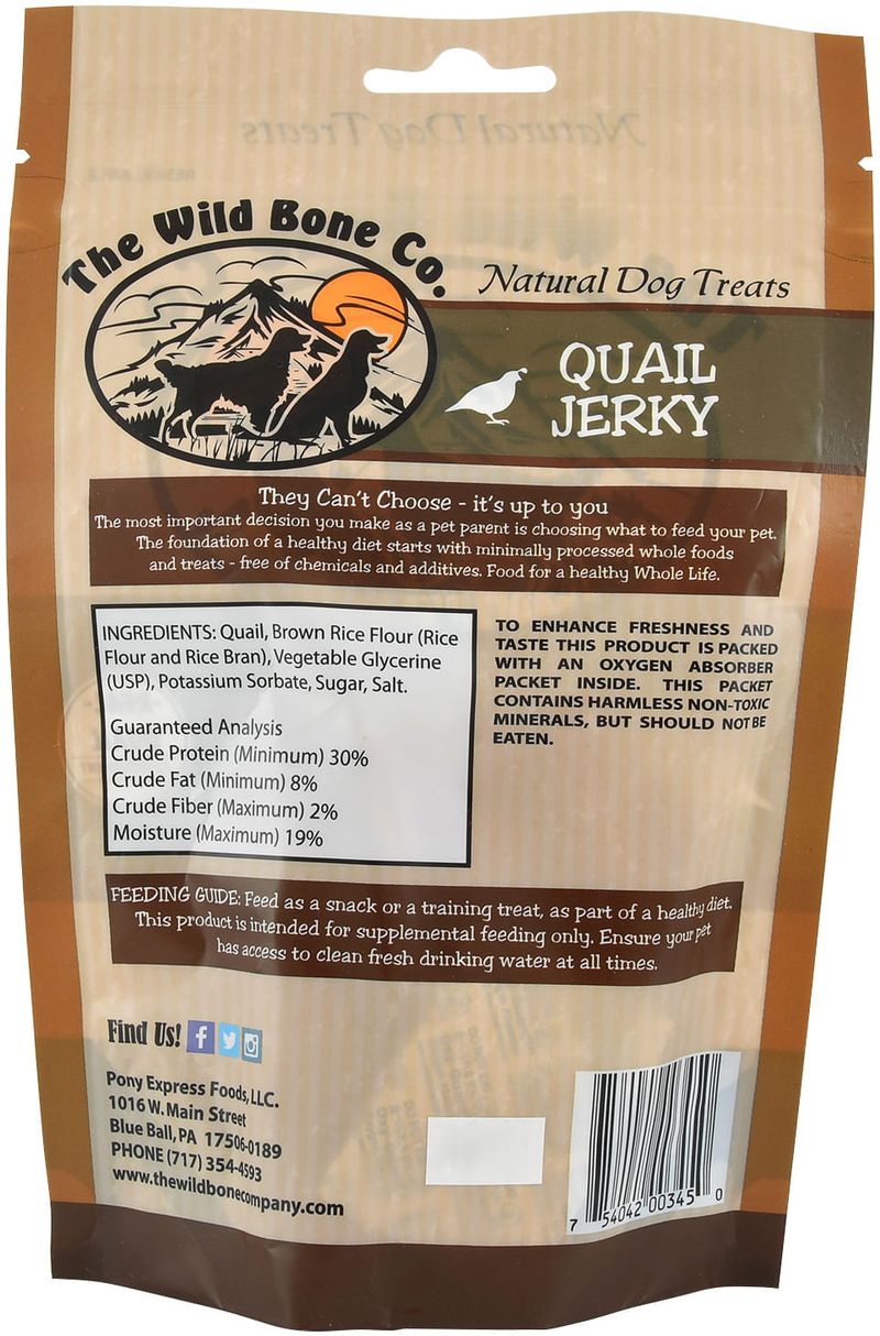 Quail Jerky Treats Jeffers