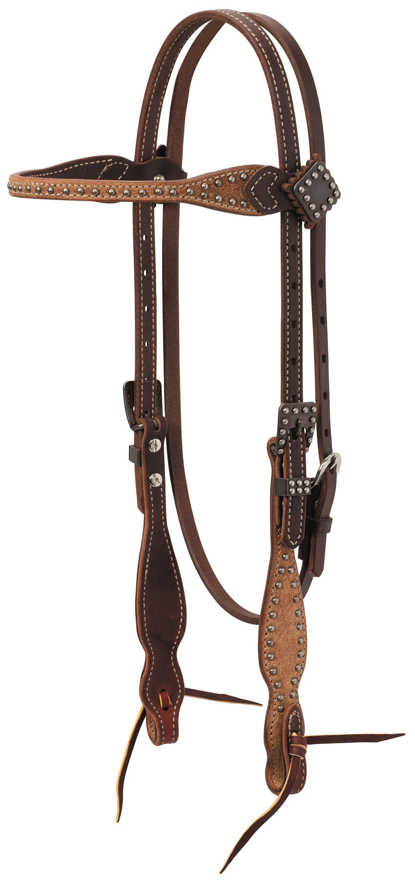 Rough Out Oiled Canyon Rose Browband Headstall - Jeffers