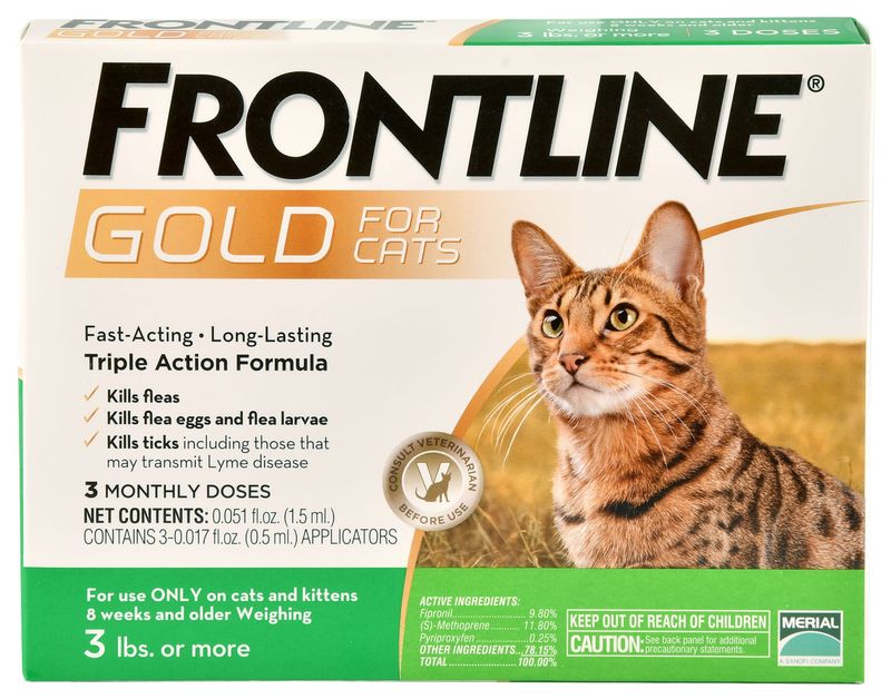 Frontline Gold for Cats, 3 pack Jeffers