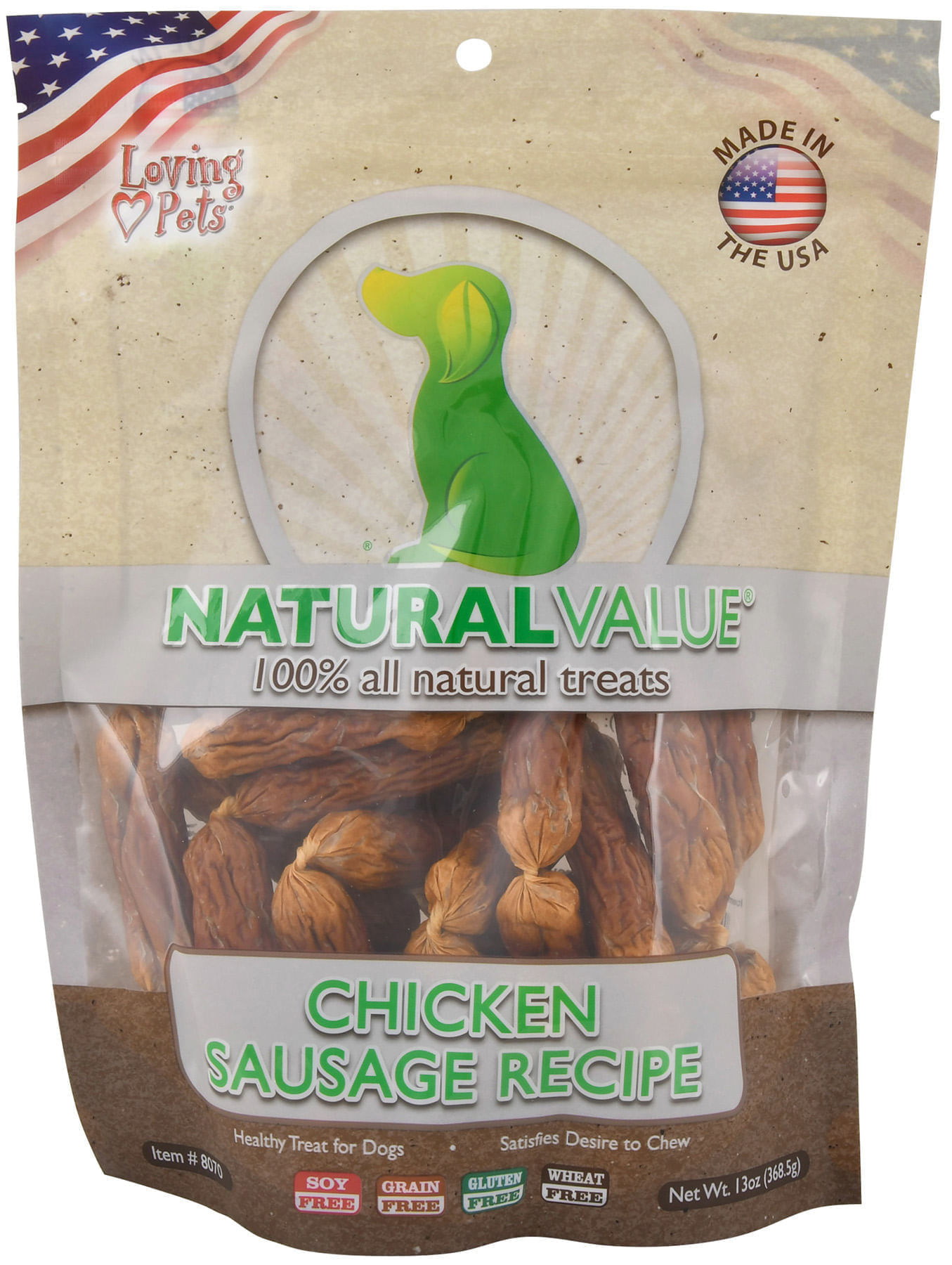 Natural Value Dog Treat Sausages, 13 oz Jeffers