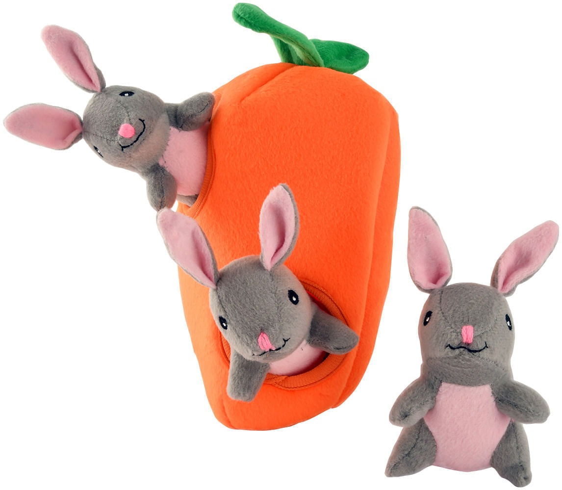 ZippyPaws Burrow Easter Carrot Interactive Dog Toy