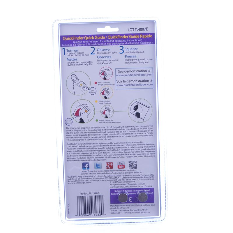 QuickFinder Pet Nail Clipper with Quick Sensor Jeffers