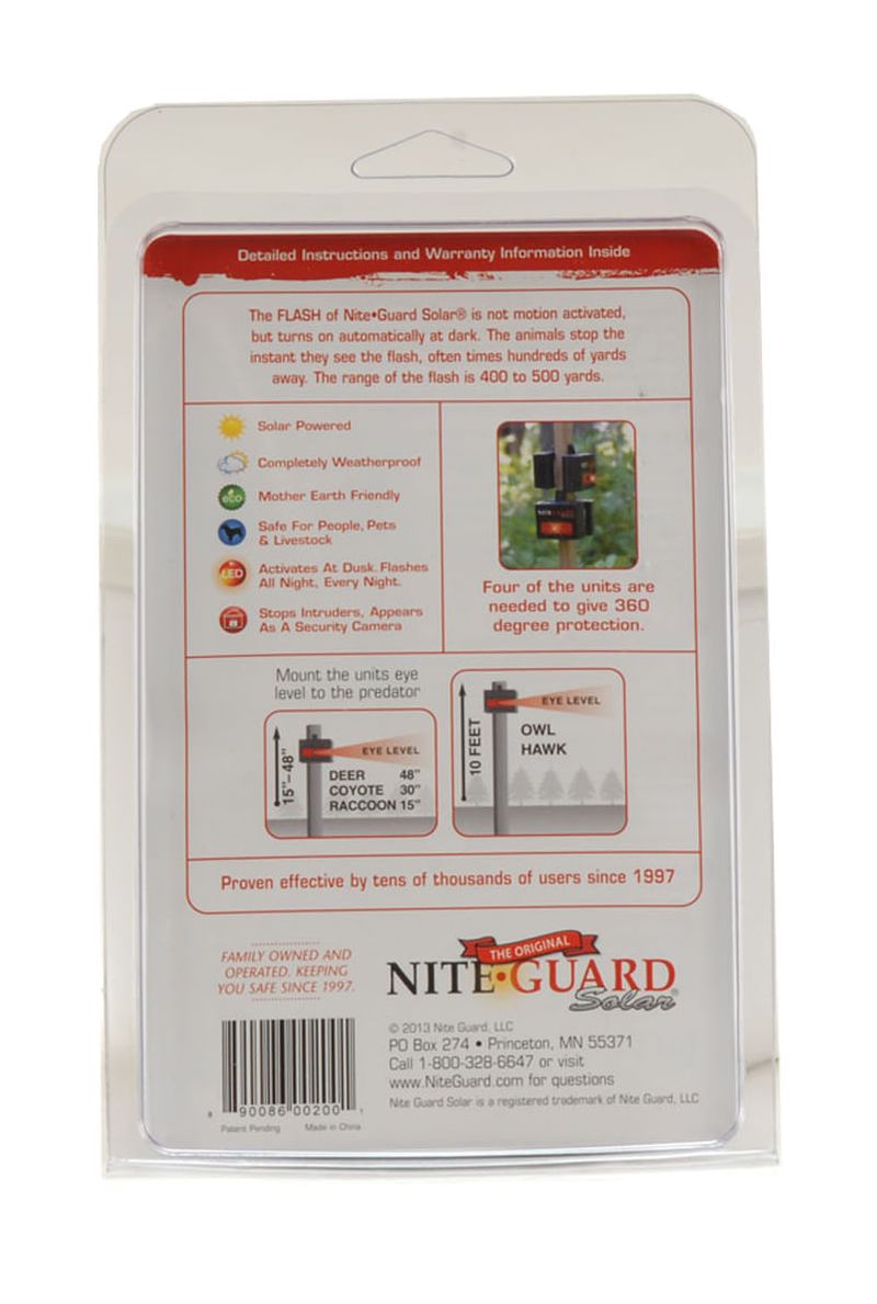 4 Nite Guard Solar unités-Original automatique Predator Control 