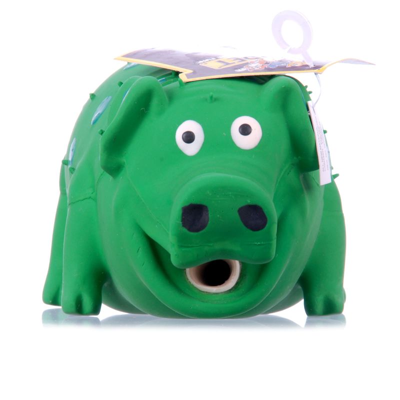 Green pig dog store toy