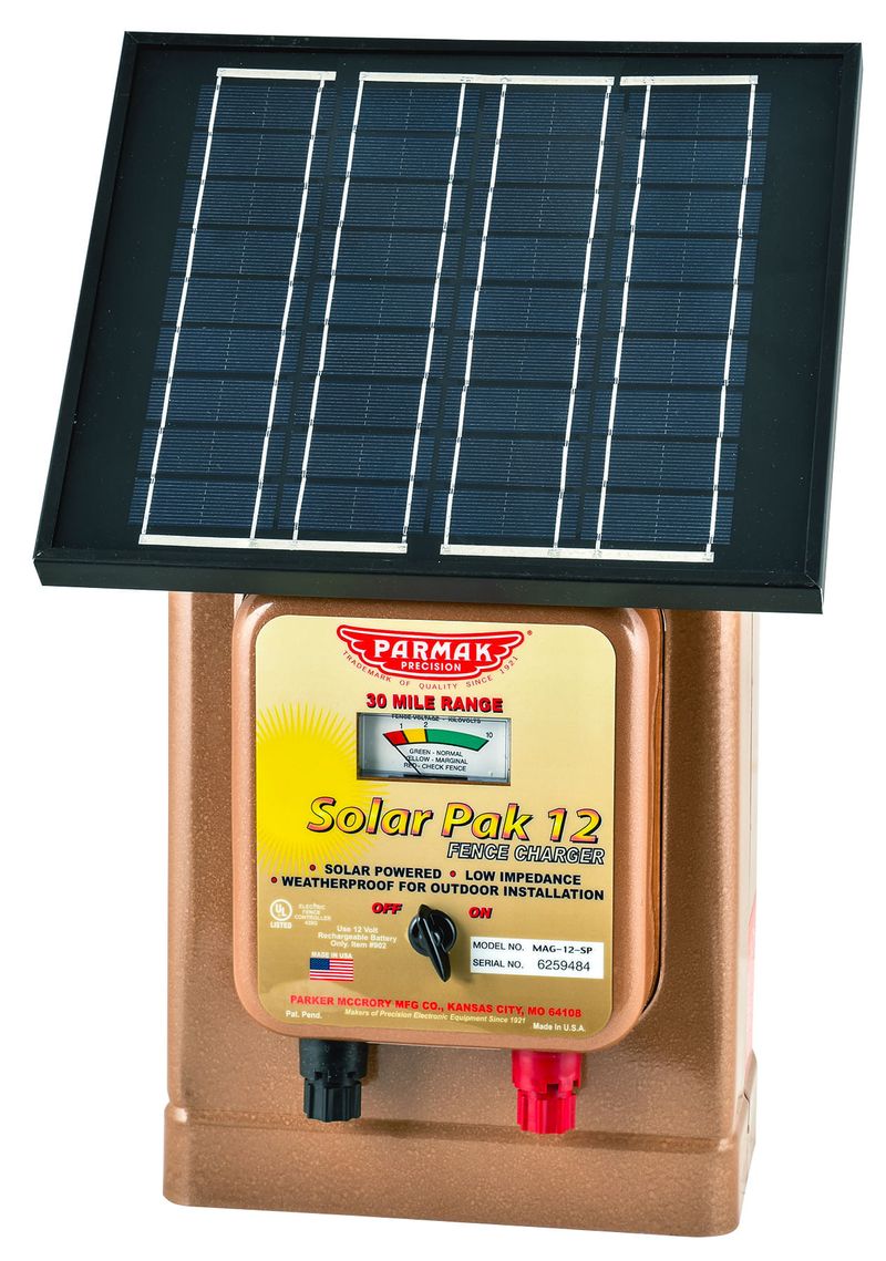 Parmak SolarPak 12 Electric Fence Charger Jeffers