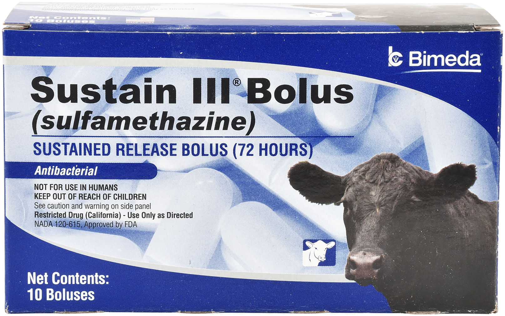 Sustain III Oral Cattle Antibiotic Boluses Jeffers