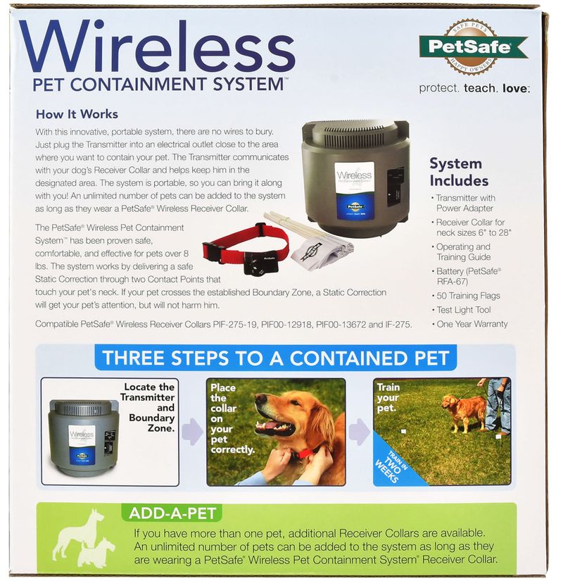 PetSafe Wireless Pet Containment System (3 Dog System - 1/2 Acre)