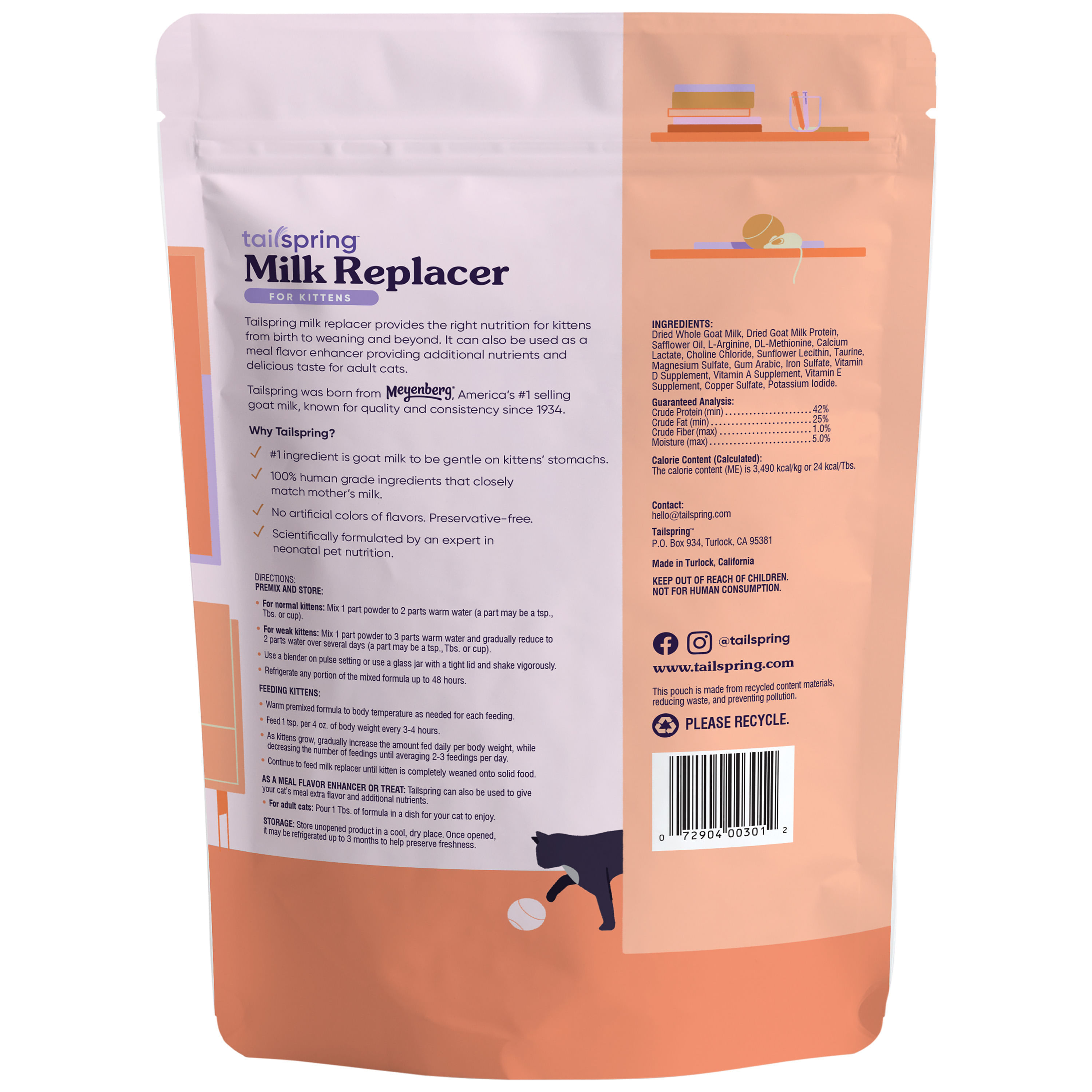 Tailspring Kitten Milk Replacer Jeffers