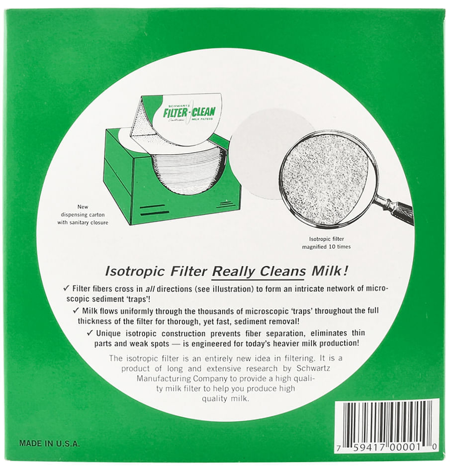 Schwartz FilterClean Disc MIlk Filters Jeffers