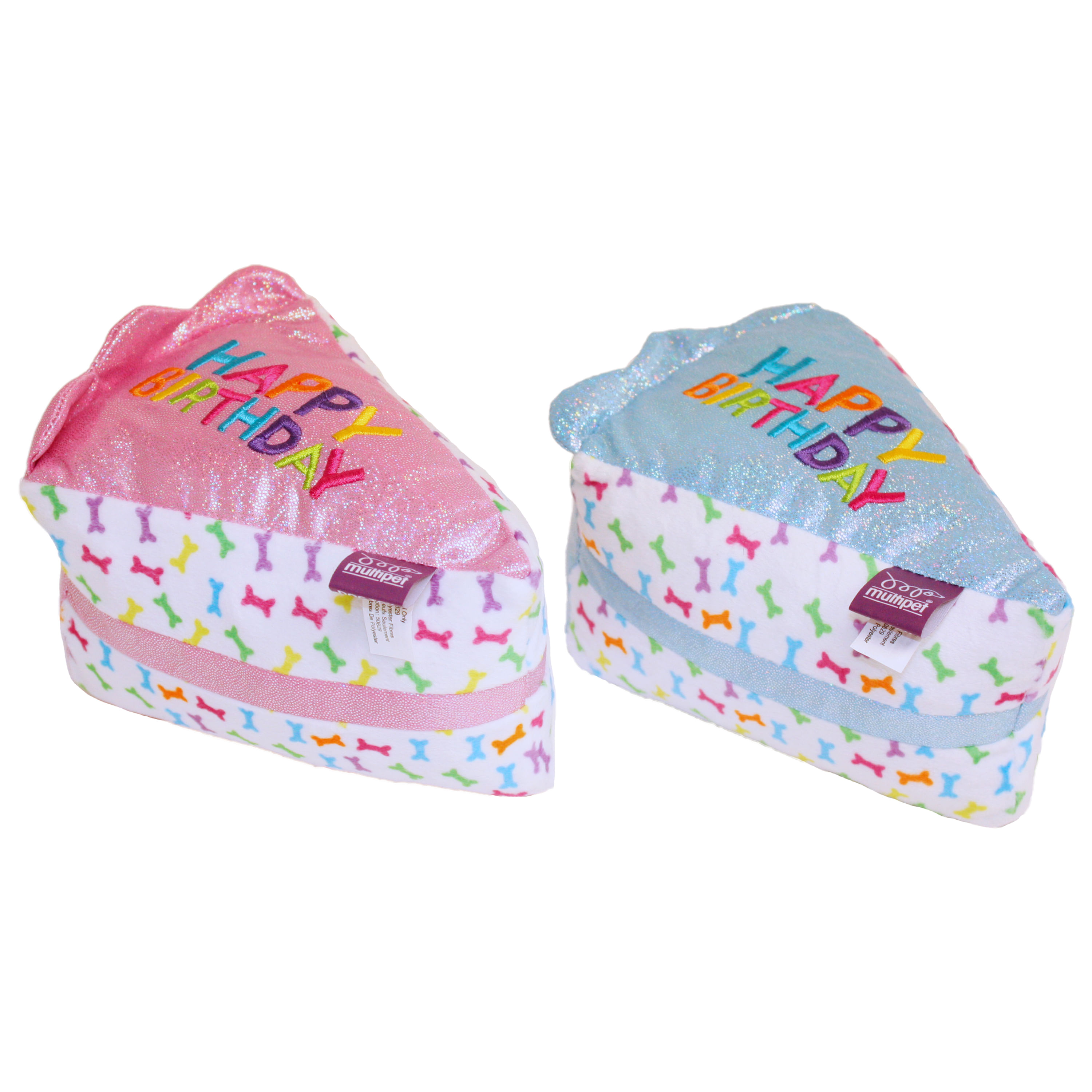 Birthday Cake Slice Dog Toy, Assorted - Jeffers 