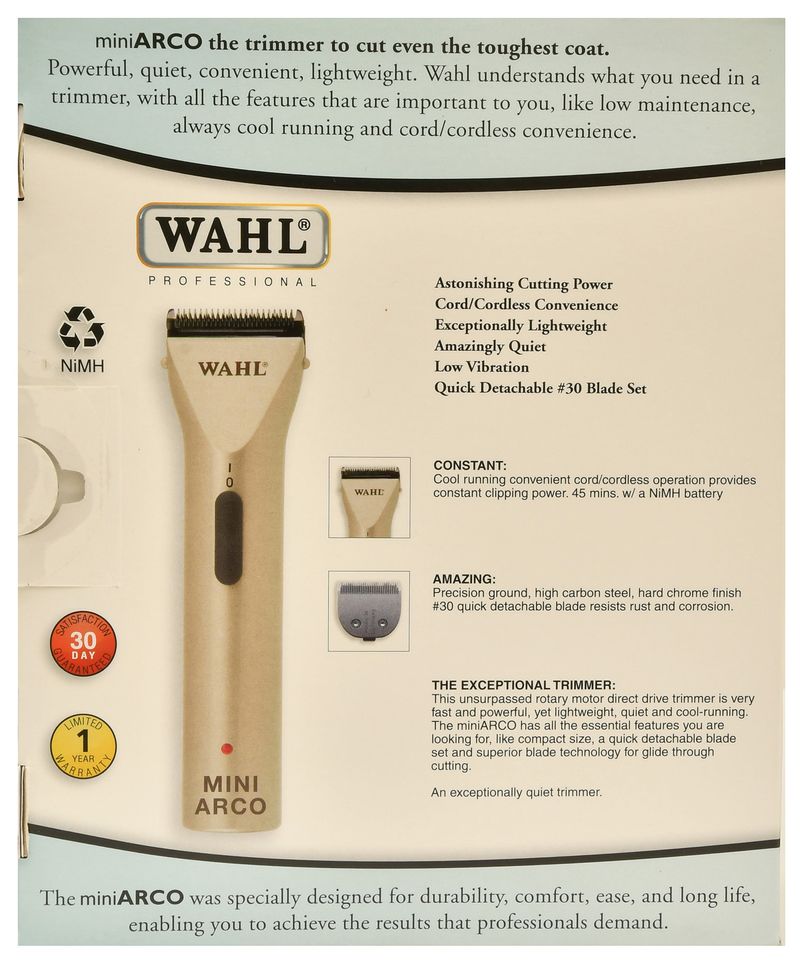 Wahl mini hotsell arco pet trimmer