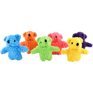 Jeffers Fleecy Bear Plush Dog Toys, 6 Pack
