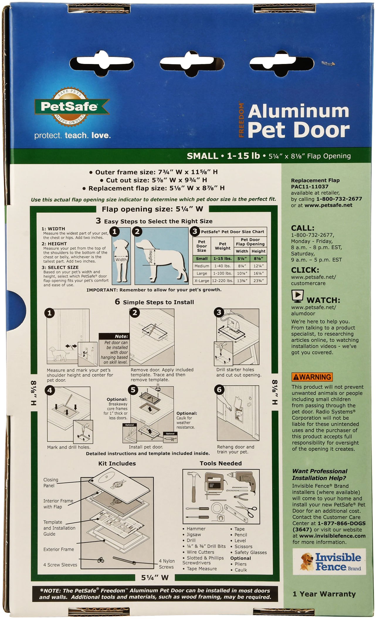 PetSafe Freedom Aluminum Pet Door & Replacement Flap Jeffers
