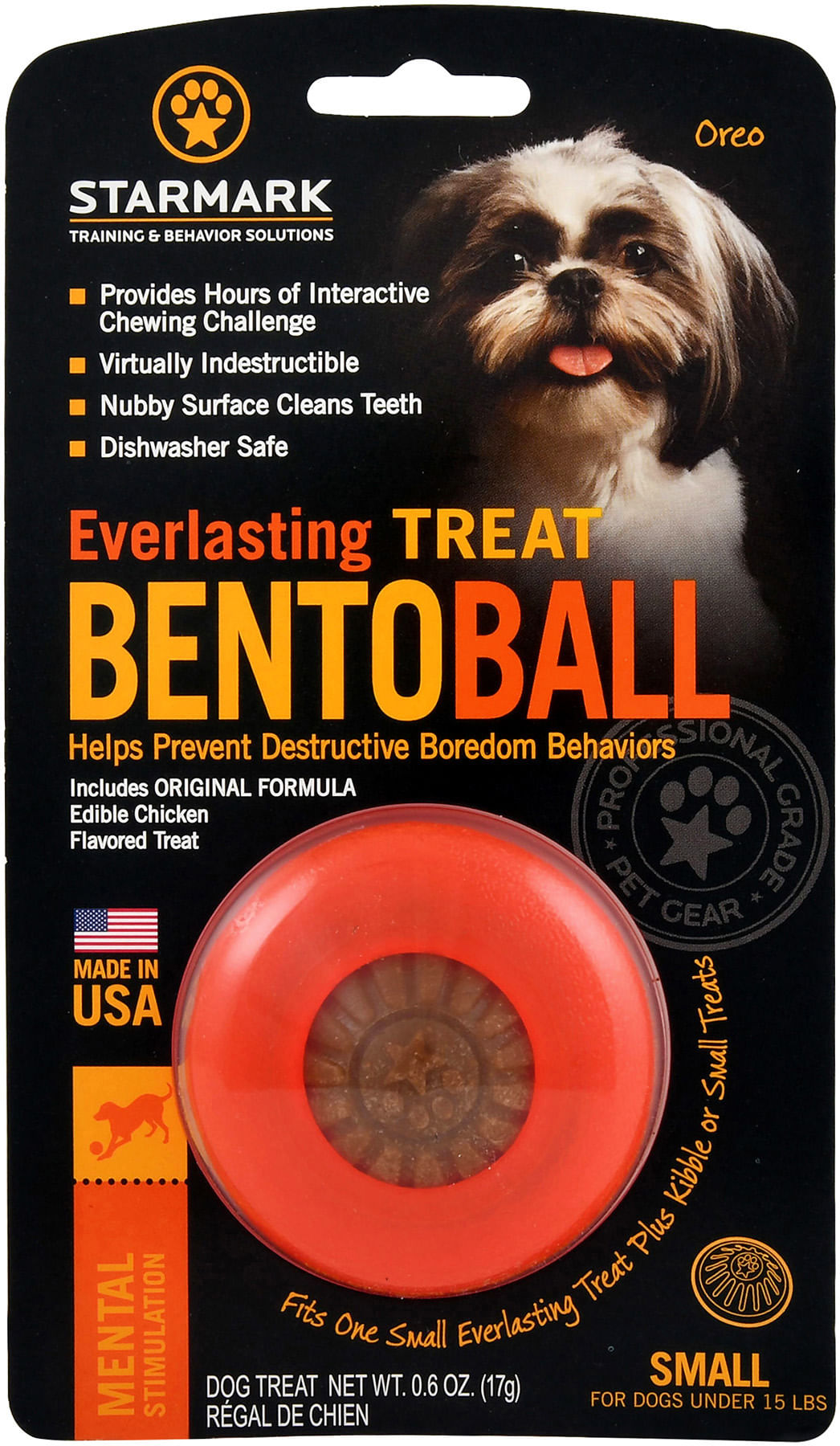 STARMARK Everlasting Treat Bento Ball Tough Dog Chew Toy, Large