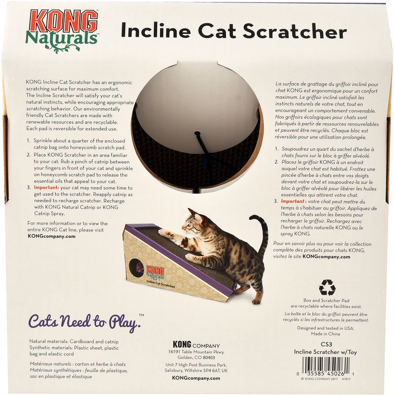 Kong®-Naturals-Incline-Cat-Scratcher-with-Toy