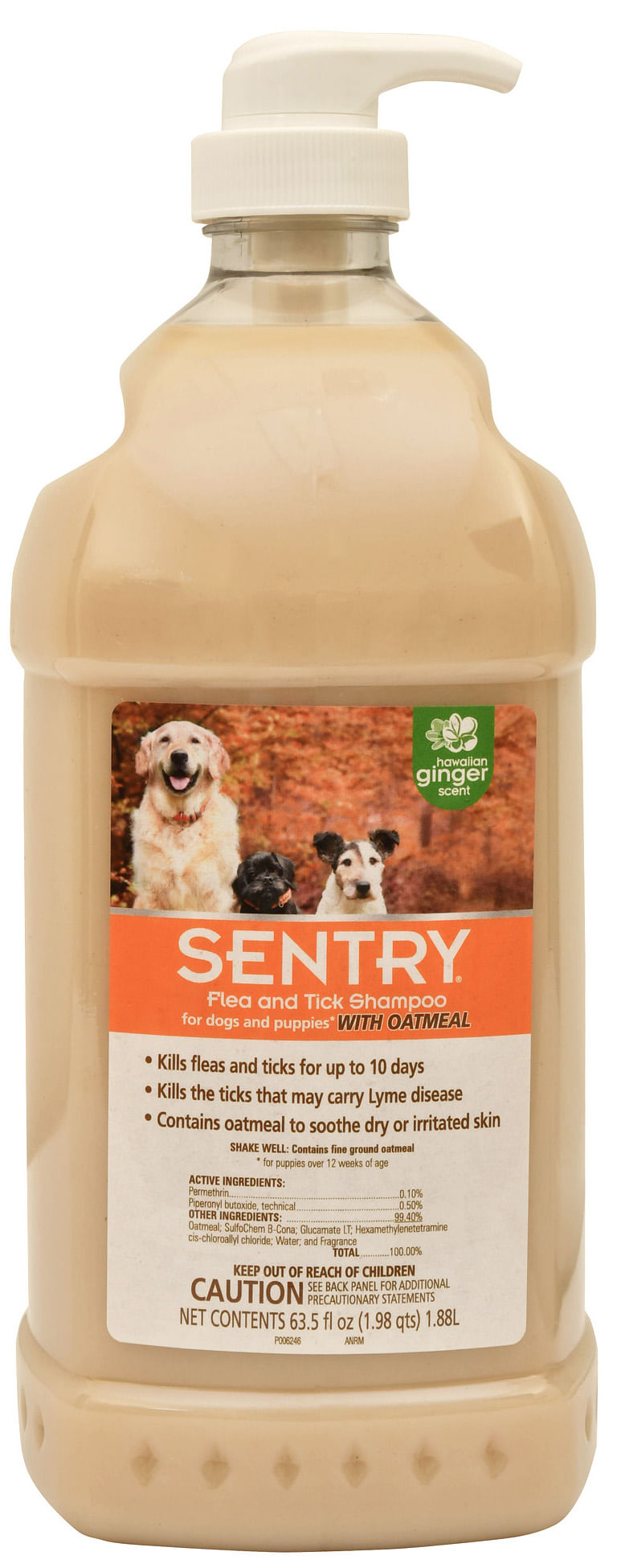 Sentry Flea & Tick Shampoo for Dogs & Puppies in Ginger Scent Jeffers