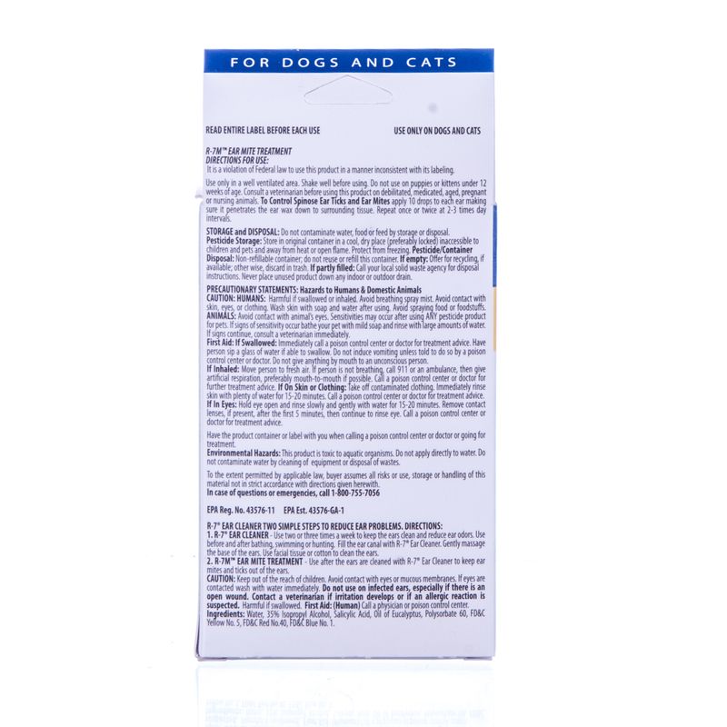 R7M® Ear Mite Treatment Kit Jeffers