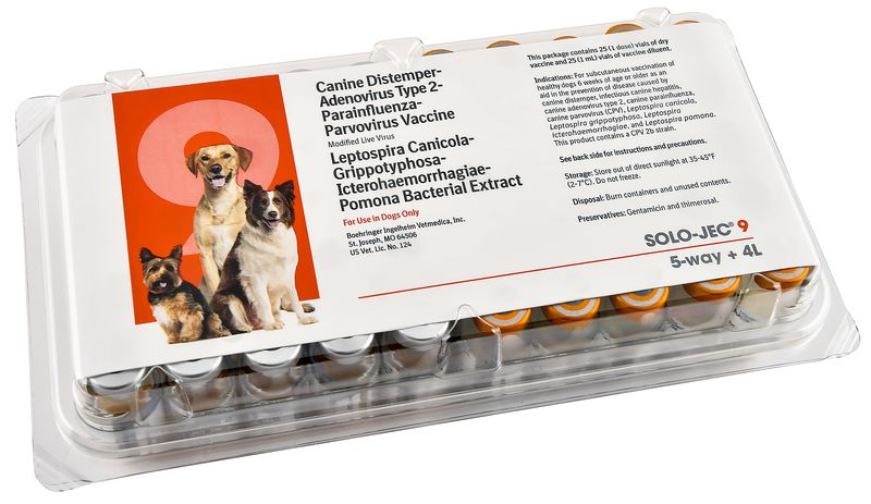 Solo-Jec 9 Dog Vaccine with Parvo, Distemper, and Lepto - Jeffers