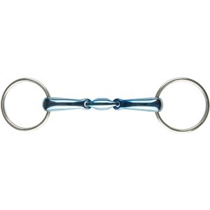JP Korsteel Blue Steel Oval Link Loose Ring Snaffle Bit