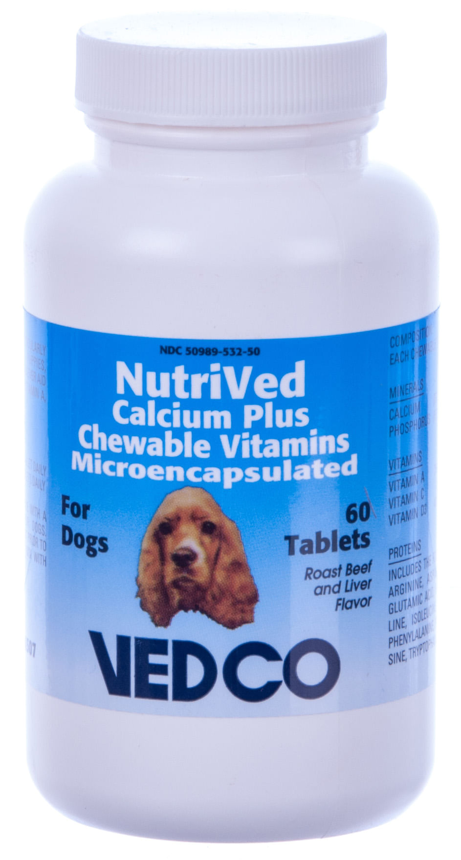 NutriVed Calcium Plus Chewable Vitamins for Dogs, 60 ct - Jeffers