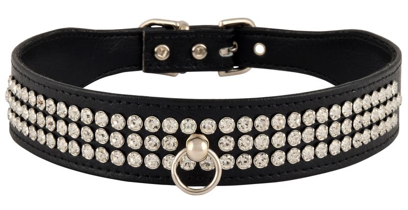 Faux-Leather-Dog-Collar-with-Rhinestones