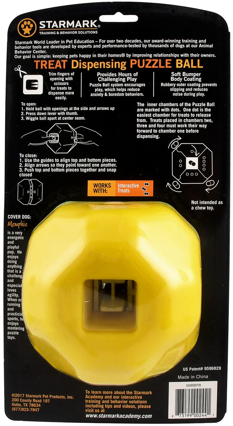 Dog Chew Toy Portable Treat Dispensing Dog Puzzles Balls Interactive Dog  Toy Yellow 