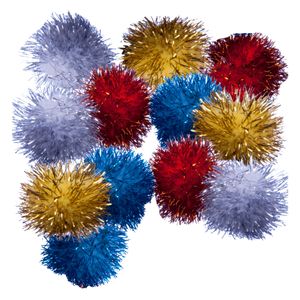 Tinsel Balls Toys for Cats, 12 pack