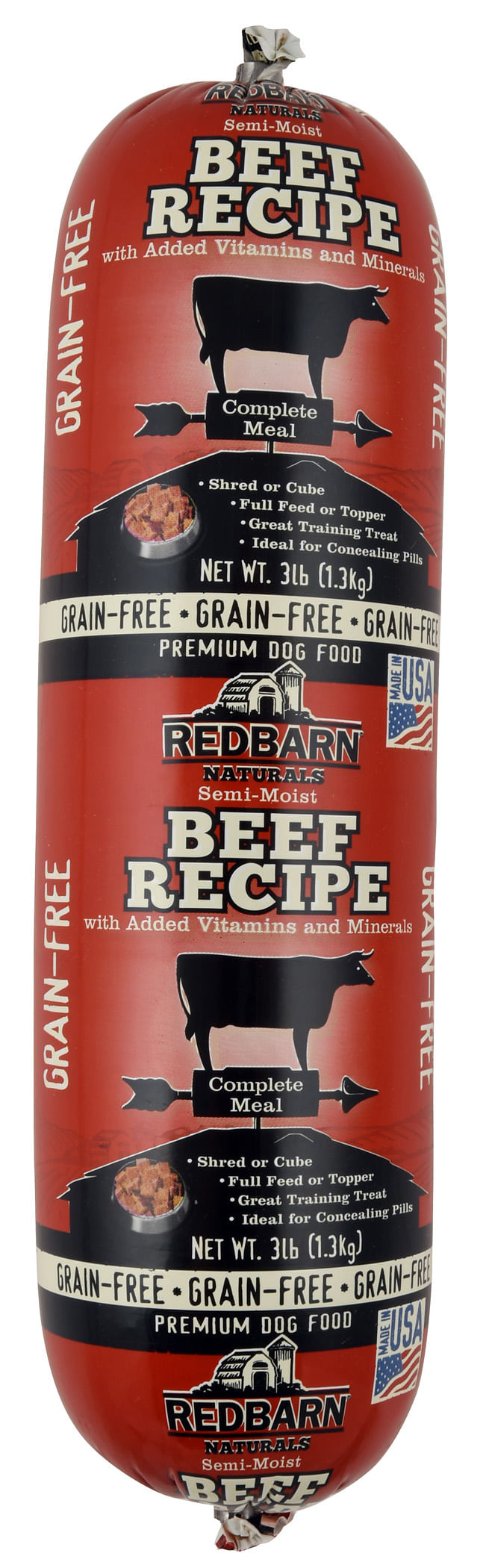 Redbarn Naturals GrainFree Beef Recipe Dog Food Roll Jeffers