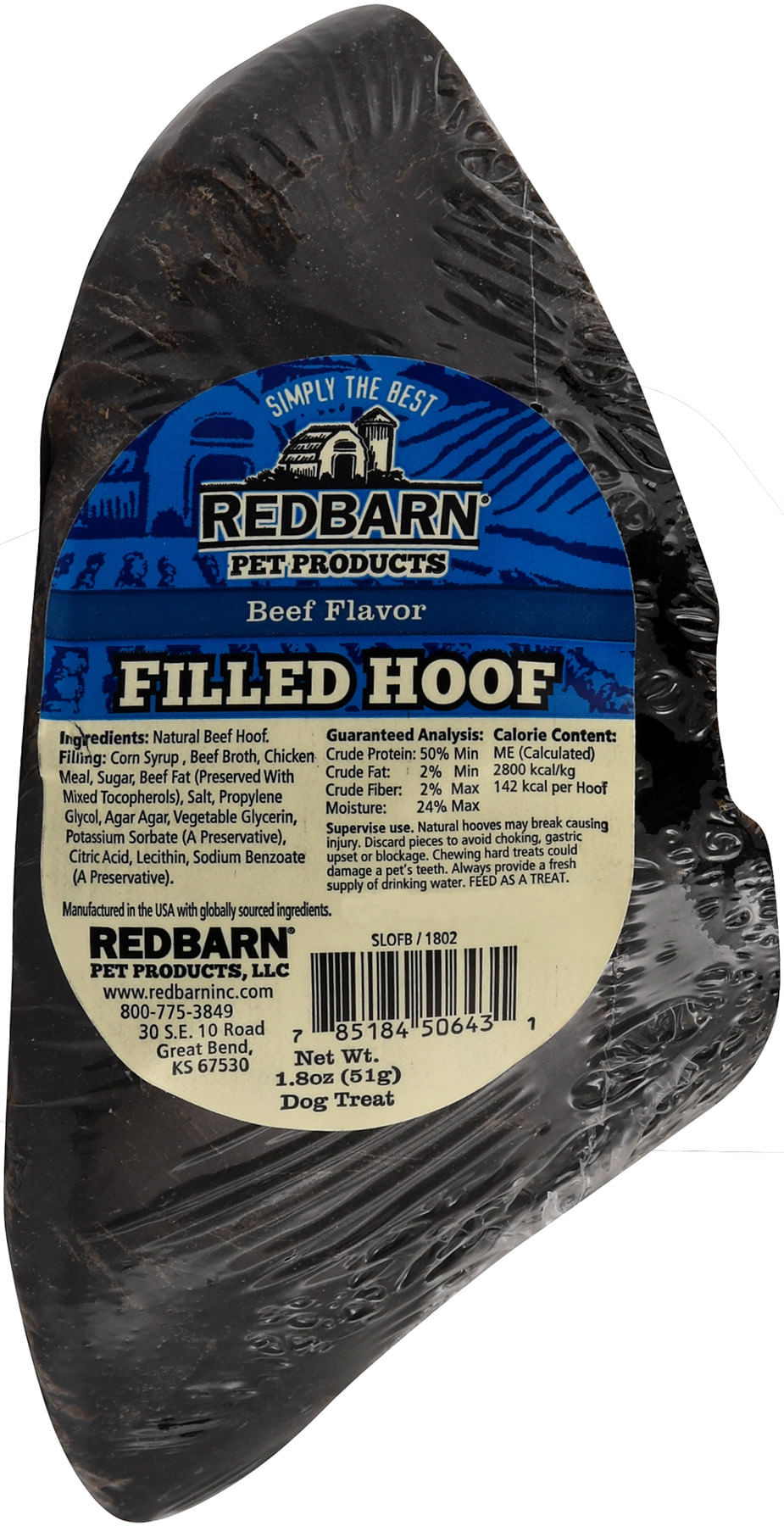 RedBarn Filled Cow Hooves Dog Treats Jeffers